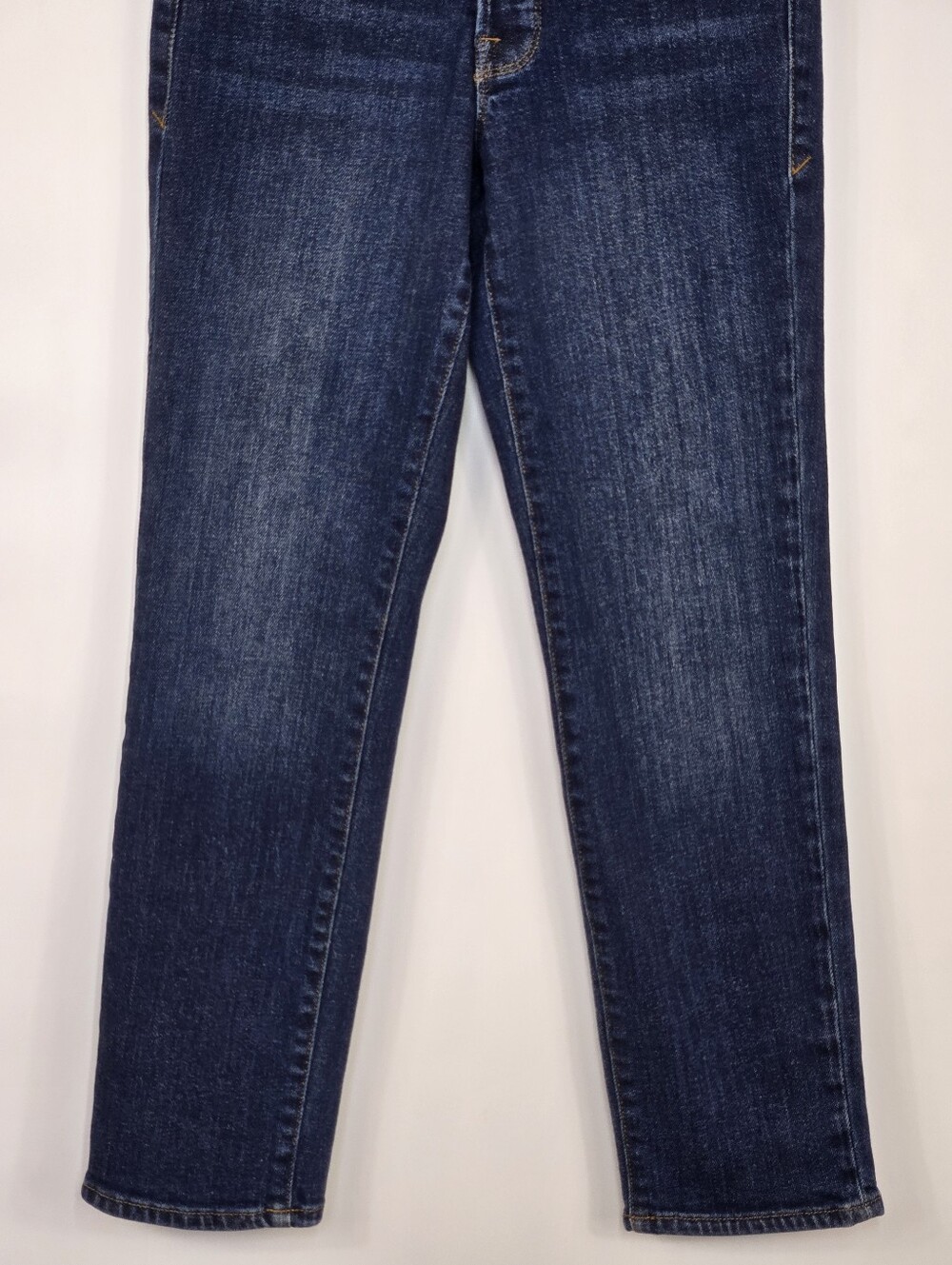 Good American Good Classic High Rise Slim Straight Jean Cropped Dark Wash 27 4 - Picture 4 of 15